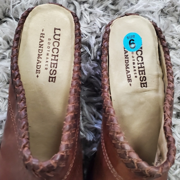 Lucchese Bootmaker Brown Cowhide Leather Kim Western Mule Size 6 - Picture 6 of 8